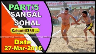 (1) Sangal Sohal (Jalandhar) Kabaddi Tourament 27 March 2016