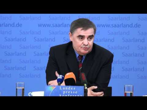 Wirtschaftliche Entwicklung im Saarland - Ministerpräsident Peter Müller