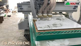 Máy CNC 4 Đầu Khoan, Cắt Ván Công Nghiệp Holztek R1325-R4