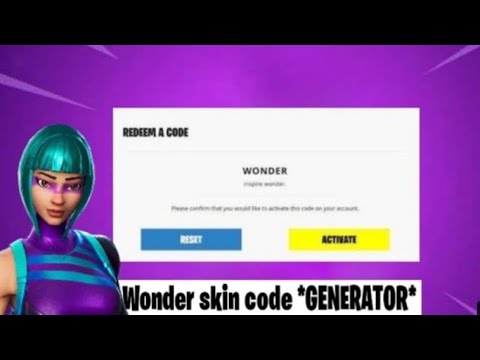 FREE Wonder skin code *GENERATOR*