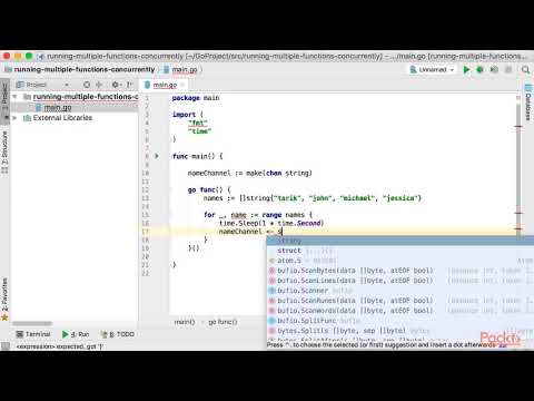 Hands on with Go Running Multiple Functions Concurrently|packtpub com