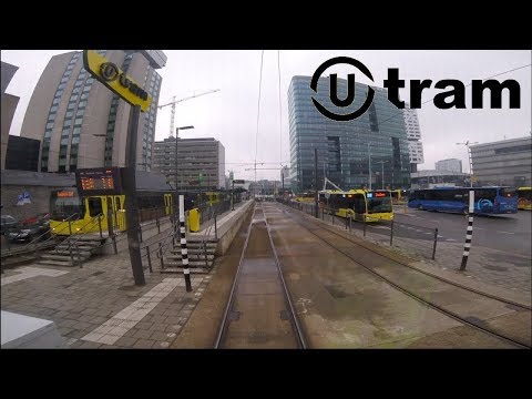🚊 U-OV Utrecht Sneltramlijn 61 Cabinerit Remise Nieuwegein - Utrecht CS - IJsselstein Driver's view