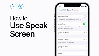 How to use Speak Screen on iPhone, iPad, and iPod touch — Apple Support