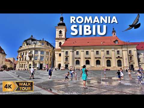 Sibiu, Romania Walking Tour [4K/60fps]