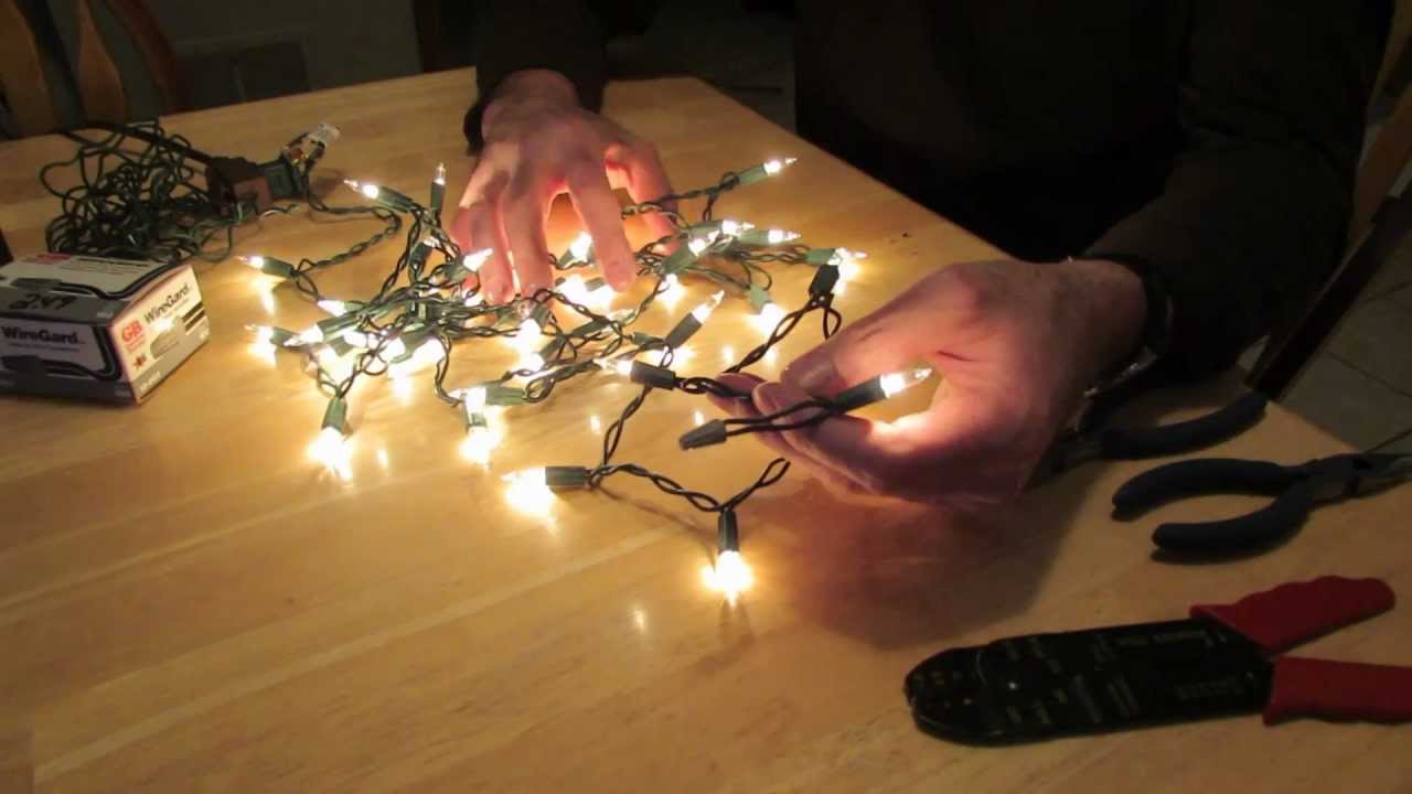 Watch video How to Remove an End Plug from a Christmas Light String Now How to Remove an End Plug from a Christmas Light String