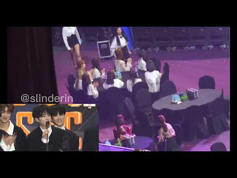 Iz*One & Twice reaction Seventeen's speech in SMA 2019 - Hoshi happy birthday to Seungkwan