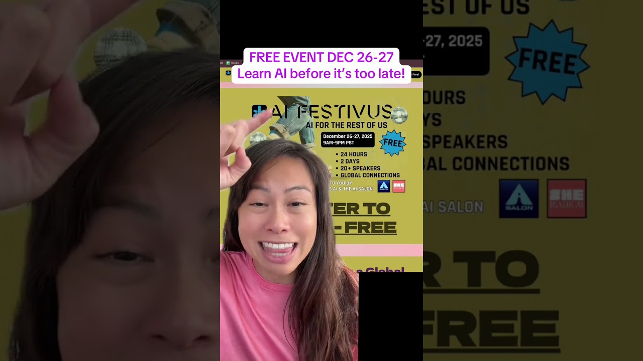 Learn AI 100%  free, AI Festivus is a 48 hour virtual conference this week Dec 27-28. Here’s the lin