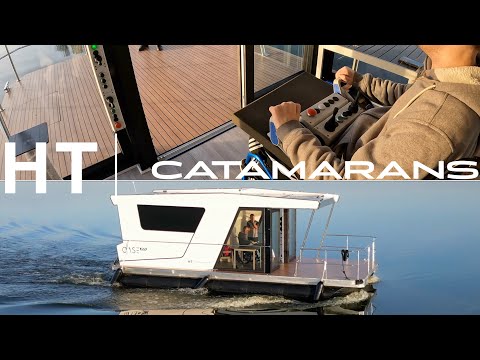 100% ELECTRIC houseboat for the INVALID - HT Catamarans