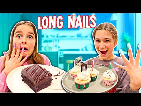 Who Can BAKE The BEST With LONG NAILS Wins $1000!! | JKREW
