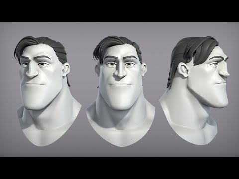 Cartoon male character Curtis base mesh