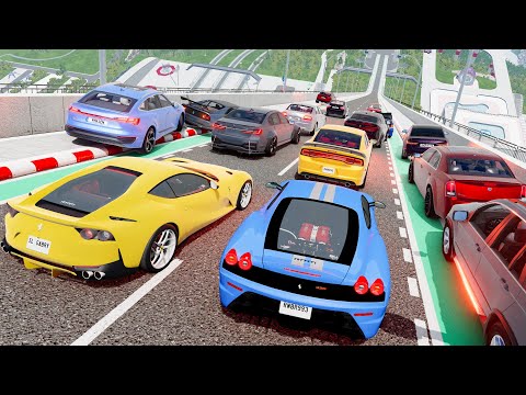 Big Ramp Jumps with Real Car Mods 17 - BeamNG Drive Crashes | DestructionNation