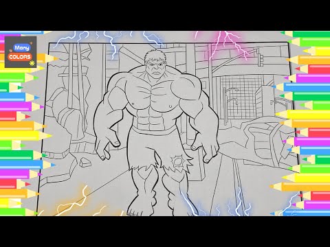 Hulk coloring page / How to color a hulk / Hulk coloring book.