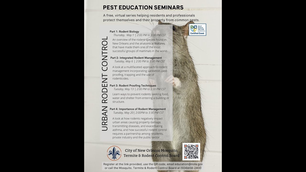 2025 Pest Education Series-Urban Rodent Control (Rodent Proofing Techniques)