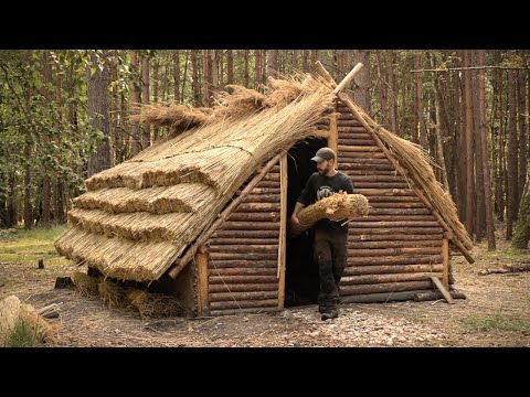 Building a Medieval House | 10 Day Bushcraft Shelter Build