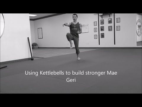 Steel Mace Karate: Kettlebell training to improve Mae-Geri (front kick)