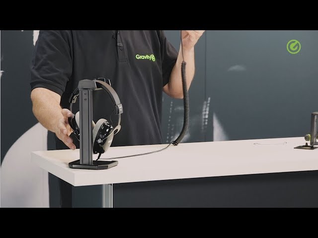 Vídeo relacionado con Gravity HP HMS 01 B - Soporte de auriculares para pie de micrófono