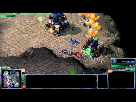 Starcraft 2 - 8 nukes land simultaneously!
