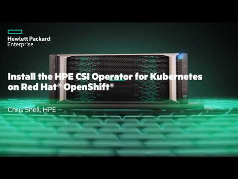 Install the HPE CSI Operator for Kubernetes on Red Hat® OpenShift®