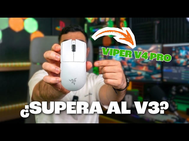Ratón Razer Viper V4 Pro Inalámbrico 50000 DPI Blanco 8000Hz 6 Botones video