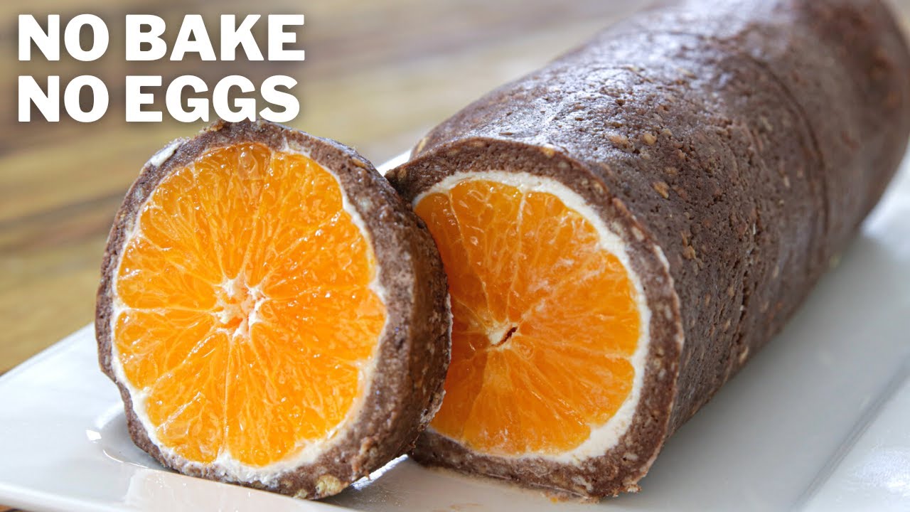 Mandarin Roulade Easy NoBake Dessert The Cooking Foodie