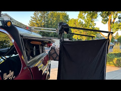 Custom Swing Out Shower Tent / Repurposed LED Swing Arm / 1st Gen Tundra