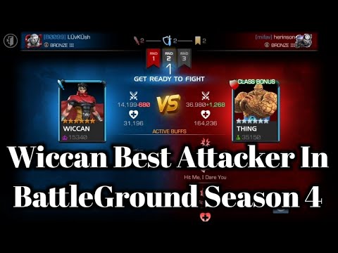 Wiccan Best Attacker In BattleGround Season 4 🤩🔥 | Mcoc BattleGround Gameplay | Mcoc BattleGround