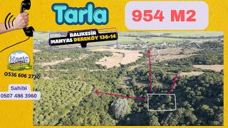 954 M2 Orman İçinde Satılık Tarla. Manyas Dereköy 136 /14 150.000 TL