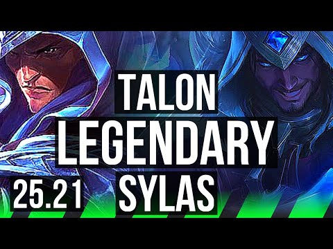 TALON vs SYLAS (JGL) | 21/1/3, 10 solo kills, Legendary | KR Diamond | 25.21