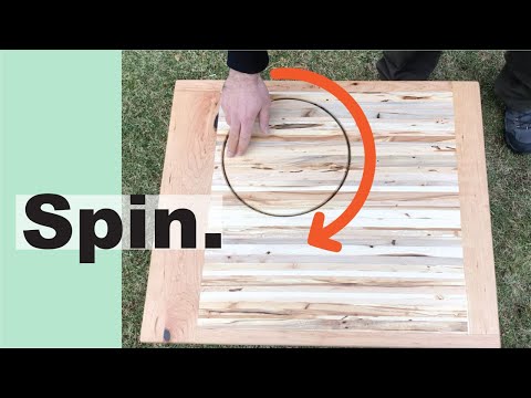 Part of a video titled Building A Coffee Table With a Built In Lazy Susan - YouTube
