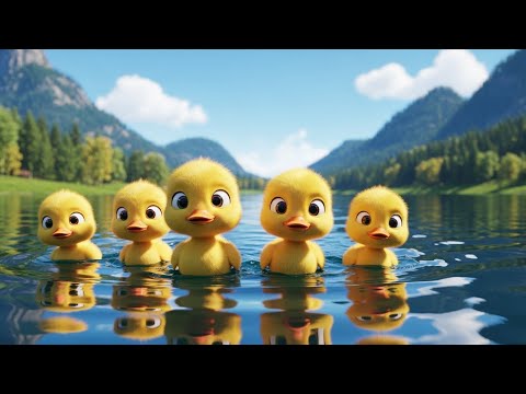 Pet majhnih račk 🦆 | Otroška pesmica v slovenščini | Učenje skozi igro