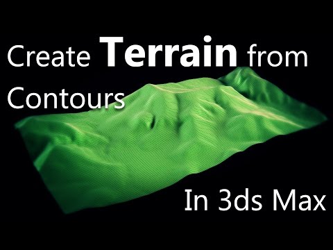 3ds max tutorial -Terrain Modeling : how to convert Autocad topography lines to 3ds MAX model