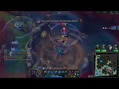 Kha'Zix triple kill + Drag steal