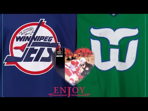 NHL Face Off Winnipeg Jets vs Hartford Whalers (PS1 / PSX) Game Winnipeg Jets vs Hartford Whalers