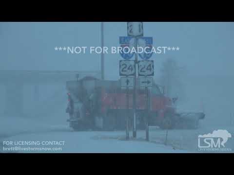 01-21-2018 Goodland, Kansas Blizzard Warning Heavy Snow Car Stuck