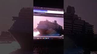 eurodam departing in Port everglades with cruise horn