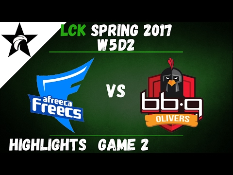 BBQ vs AFS Highlights Game 2 | LCK Spring W5D2 2017 | BBQ Olivers vs Afreeca Freecs