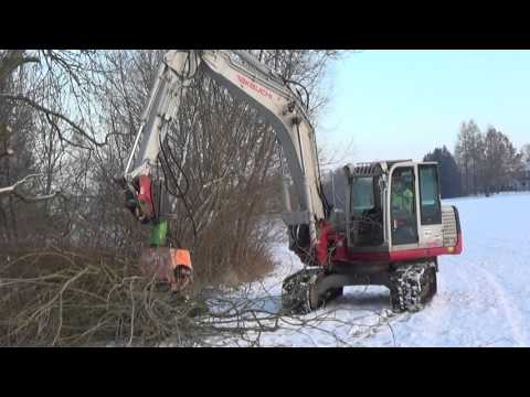 Lohnunternehmen Mikus - Baumfällarbeiten und Hecke schneiden mit Bagger