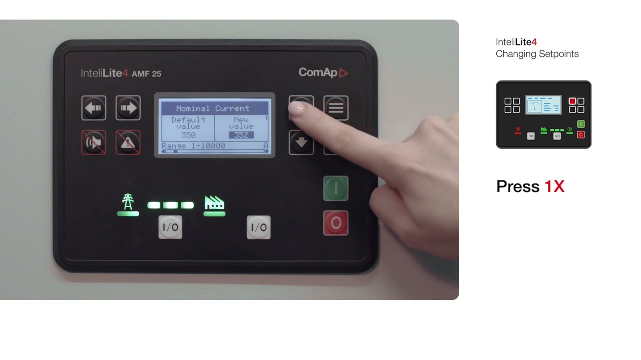 InteliLite4 Controller: Changing Setpoints