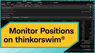 Monitor Positions with the Position Statement on thinkorswim®