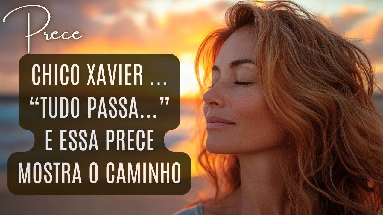Prece Espírita Chico Xavier Tudo Passa. Faça essa prece e sinta a dor se dissolver.