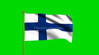 Finland National Flag | World Countries Flag Series | Green Screen Flag | Royalty Free Footages