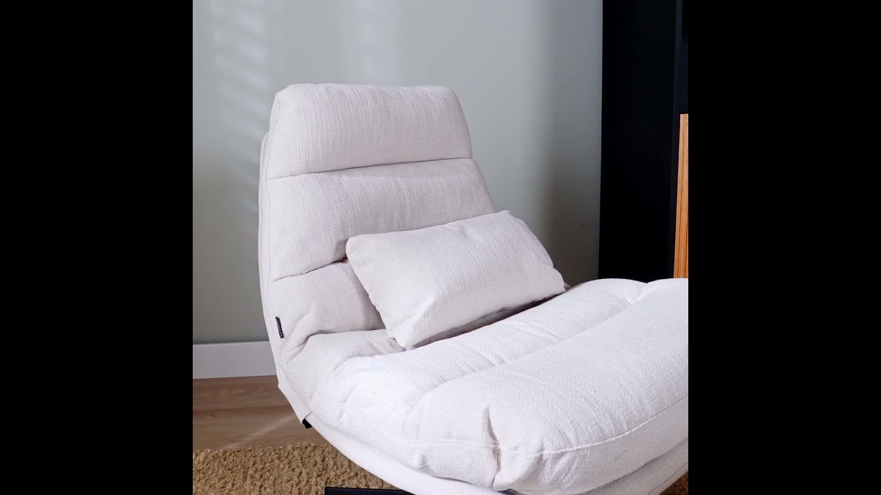 Sessel mit Hocker Cristo Leinen drehbar olivgrün