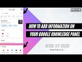 How To Add Information On Your Google Knowledge Panel Updated
