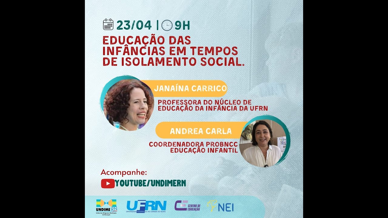 Educação das Infâncias em tempos de isolamento social