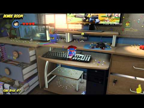 The Lego Movie Videogame: Bonus Room Gold Brick Locations (All 10 Bonus Room Gold Bricks) - HTG
