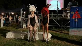 lunedì sera nei prati della rocca  San martino in rio sfilata della moda fiera di 31maggio 2022