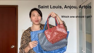 Goyard Tote in-depth comparison: Saint Louis vs Anjou vs Artois. Size, Construction, Price, Mod-shot