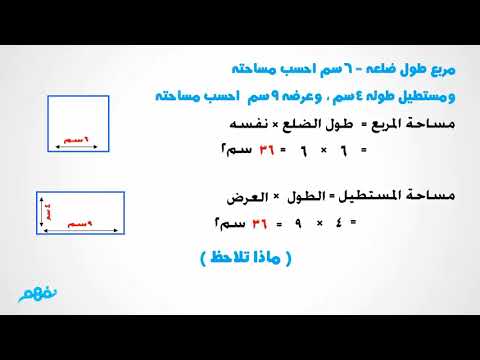 المساحة ووحداتها - الرياضيات - للصف الخامس الابتدائي - الترم الثاني - المنهج المصري -  نفهم