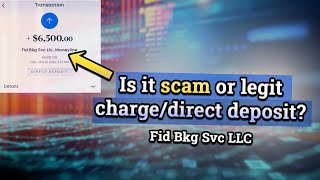 FID BKG SVC LLC Moneyline - is it scam or legit charge/deposit that appeared in your bank account