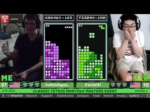 NO SCORE IS SAFE! Huff Fractal | Round 2 | Classic Tetris Monthly MEGA MASTERS